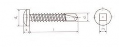 3.5x16 ZINC Self-drilling pan head screw Quadrex DIN 7504 N-I