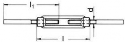 Turnbuckles M16 PLAIN S235JR Stud ends DIN 1480
