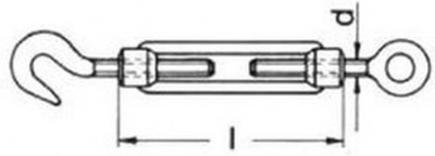 Turnbuckles M8 ZINC S235JR eye & hook type DIN 1480