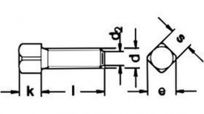 M6x16 PLAIN 8.8 Square head bolt, half dog point DIN 479