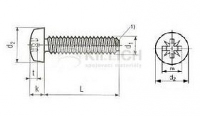 M3x8 ZINC Cross recessed pan head thread forming screws DIN 7500 C-Z