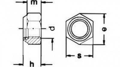 M5 A4-80 STAINLESS STEEL Prevailing torque type hexagon nuts similar DIN 985