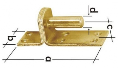 C 10/11 Hinge pin 111x81mm d.10mm