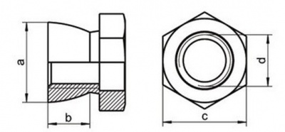 M6 STAINLESS STEEL Shear nuts