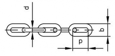 4x19 ZINC Link Chain DIN 5685
