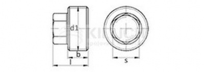 R 1/4 PLAIN 5.8 Hexagon head screw plugs, cylindrical thread DIN 909