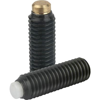 M4x6.5 screw with internal hex and brass pin pusher (worm)