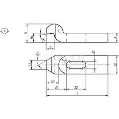 swan-Neck Clamp 20x40x125 PLAIN DIN 6316