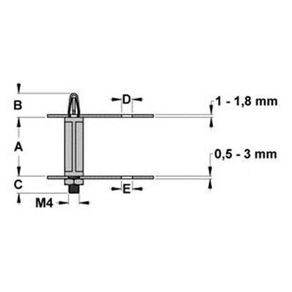 PCB spacers 22.2x9x6.4 100 1222000 02