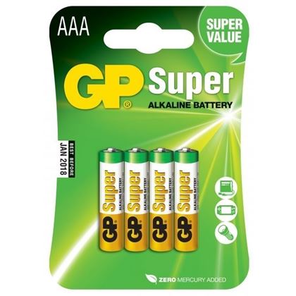 alkaline battery GP SUPER AAA 1.5V, blister (4 pcs)