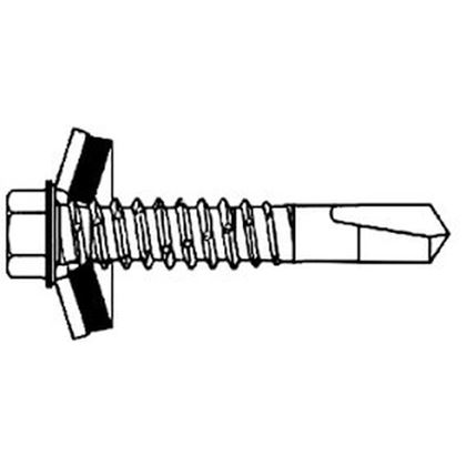 5.5x33 ZINC Self-drilling hexagon head screw with collar-16 E-VS BOHR