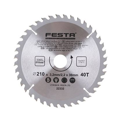 saw blade 210/30 for wood 40 teeth + reduction rings 20/25