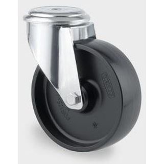 Swivel castor with wheel brake 80x34x13