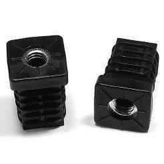 30x30 Square insert with metal thread M10 CG30 BLACK