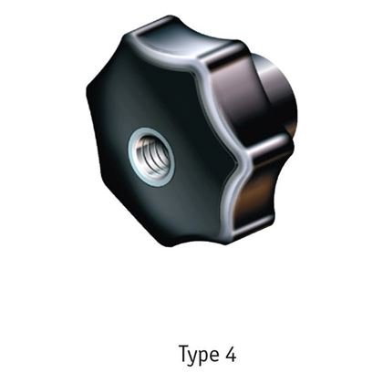 40 mm plastic screw M6 PREMIUM black phenol 6 grooves TYPE 4