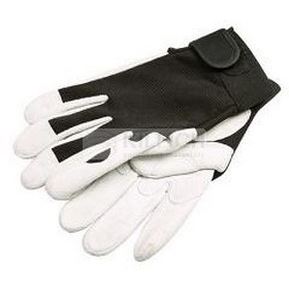 11" nylon-goatskin leather gloves with pads in palm
