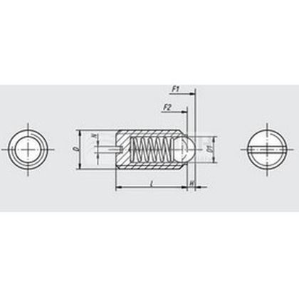 M4x9 screw and slotted the ball - standard spring force