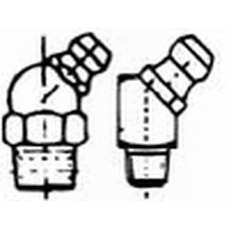 M10x1 ZINC Lubricating nipples 45 Degrees DIN 71412B