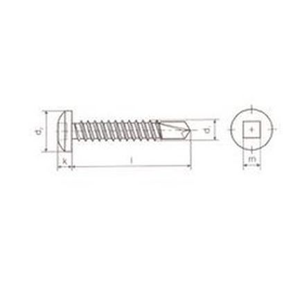 3.5x16 ZINC Self-drilling pan head screw Quadrex DIN 7504 N-I
