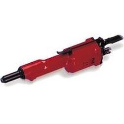 Standing hydropneumatic tool with holding of the rivet