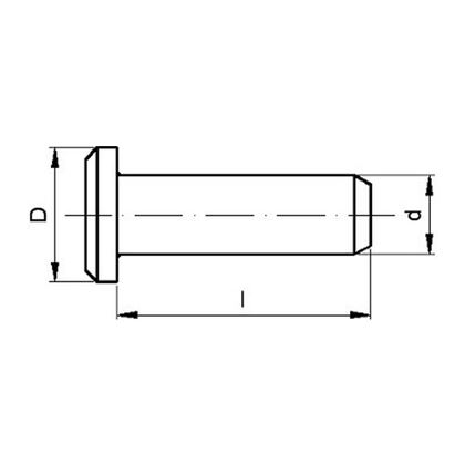 20x140 A4 STAINLESS STEEL Clevis pins with head without hole ISO 2341 A DIN 1444 A