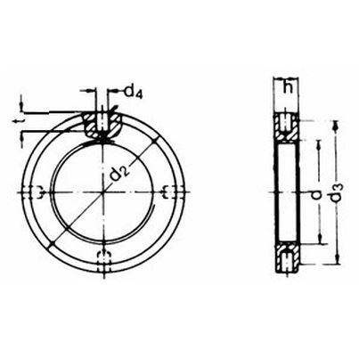 M12x1.5 14H round nuts with holes DIN 1816
