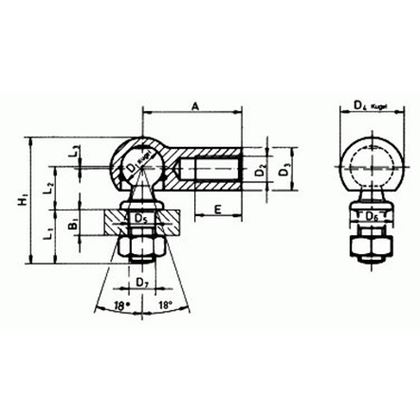 d. 8 Angled ball joints M5 DIN 71802
