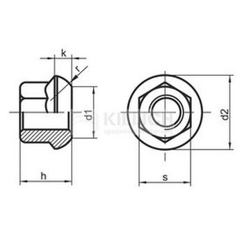 12x1.5 VERZINKT /8/ wheel nuts DIN 74361A