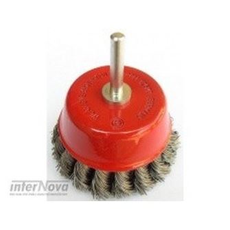 Cup brush knotted 75mm wire 0.5mm
