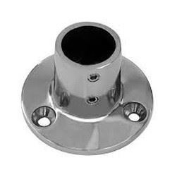 Stanchion base 90° A4 STAINLESS STEEL investment cast, polished D= 22 mm