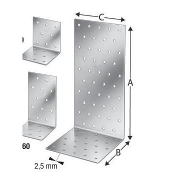 100x100x2.5x100 Angle bracket ZINC