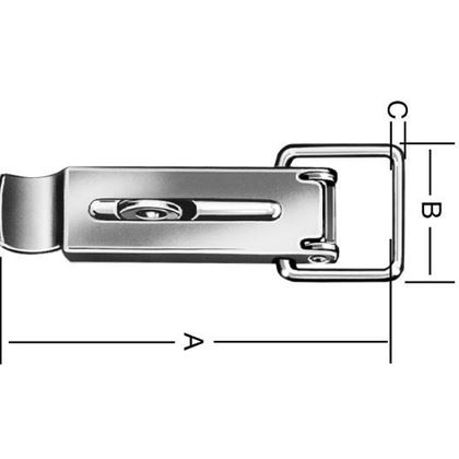 Locking piece of a Box A-109mm, B-36mm, A2 STAINLESS STEEL
