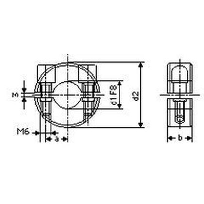 20 Clamping rings, two pieces, socket head included BN 5208
