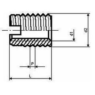 M6xM10x1.5x14 YELLOW ZINC Self cutting threaded inserts ENSAT 302
