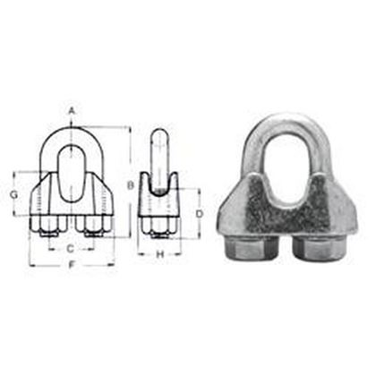 10 ZINC 5.6 Wire rope clip DIN 1142