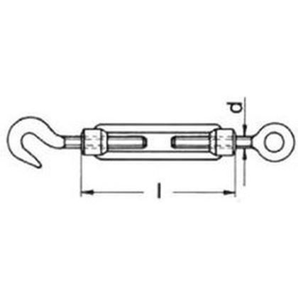 M5 A4 STAINLESS STEEL Turnbuckles Eye & Hook Type DIN 1480