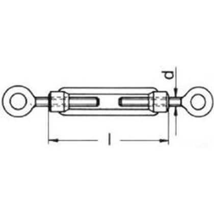 M20 A4 STAINLESS STEEL Turnbuckles Eye & Eye Type DIN 1480
