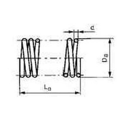 1.5x14x60 Helicoil compression springs ZINC DIN 2095