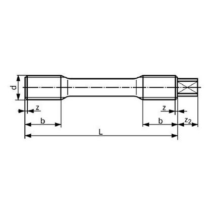 M12x100 A4 STAINLESS STEEL Stud bolts 2510-L