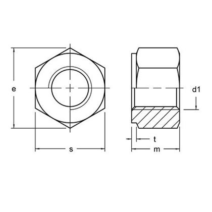 M12 21CrMoV5-7+QT nuts for Stud bolts DIN 2510-NF