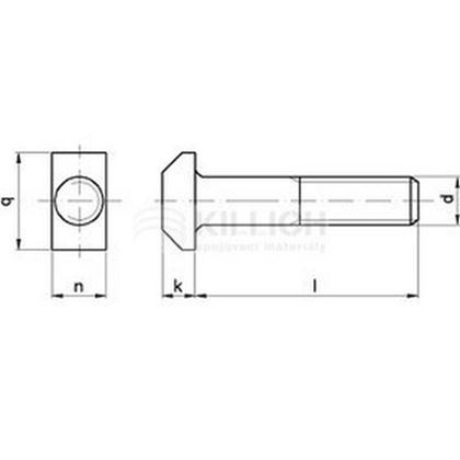 M10x40 PLAIN 4.6 T-head bolts DIN 261