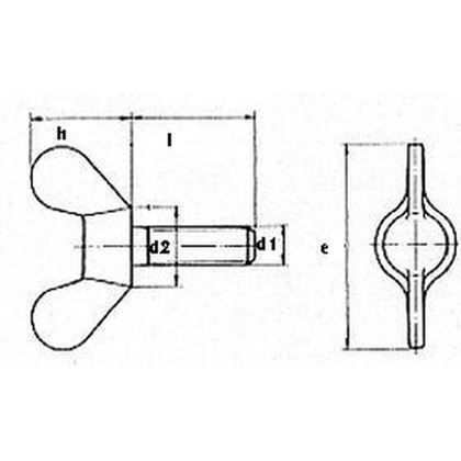 M6x20 Wing Knob BC 32