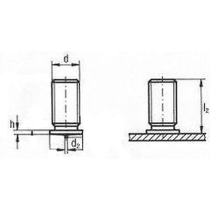 M3x15 A2 STAINLESS STEEL Welding studs DIN 32501 ISO 13918