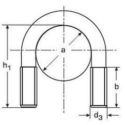 M10 3"88.9 A4 STAINLESS STEEL A77 DN 80 DIN 3570