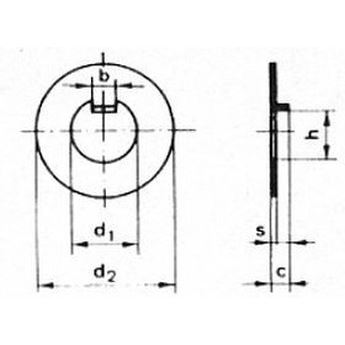M45 d. 45x68x1.2 PLAIN Interal tab washer DIN 462