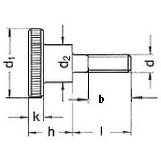 M3x8 A1/A2 STAINLESS STEEL Knurled thumb screws, high type DIN 464