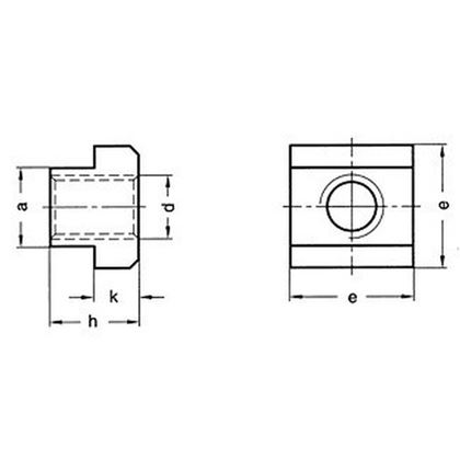 M20x28x44 PLAIN /10/ T-slot nuts DIN 508