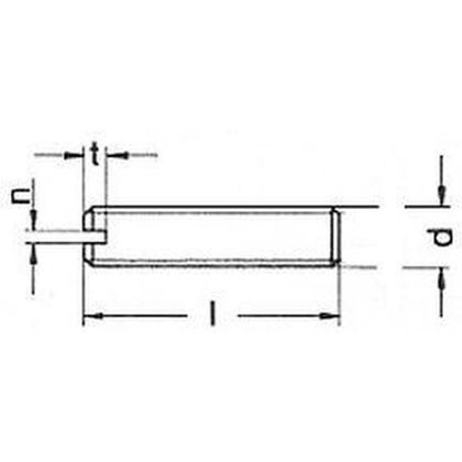 M3x5 BRASS/NICKEL Slotted set screws with flat point DIN 551