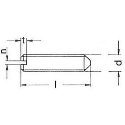 M6x25 A2 STAINLESS STEEL Slotted set screws with cone point DIN 553