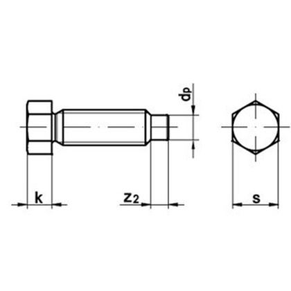 M24x120 PLAIN 8.8 Hexagon set screws, full dog point DIN 561A